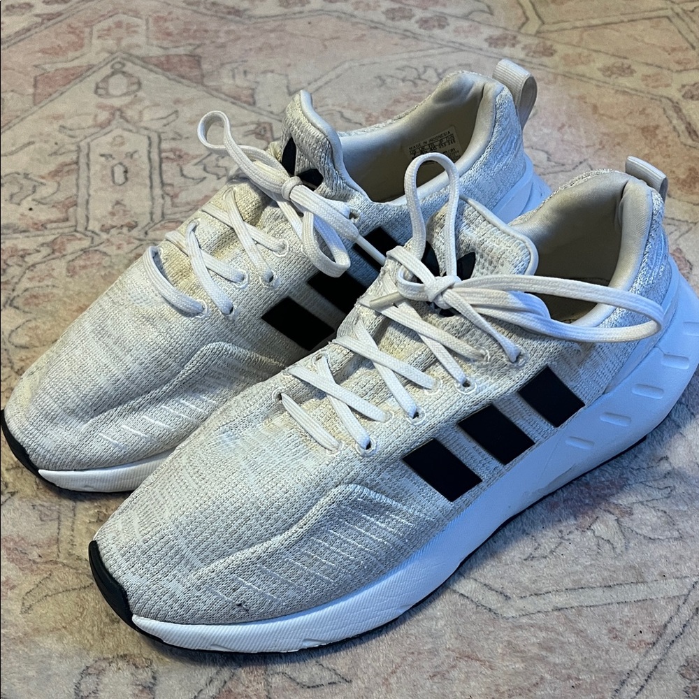 Adidas Cream and Black Sneakers